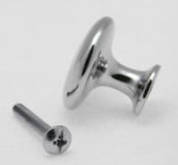 OVO® 30MTPC1509 Shiny Chrome 30mm Mushroom Type Metal Pull Knobs